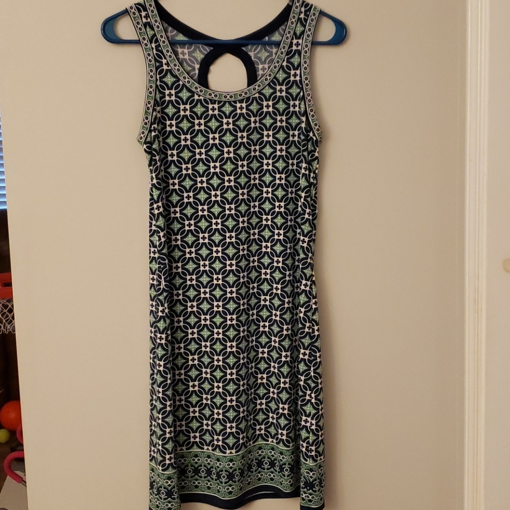 Blue green dress
